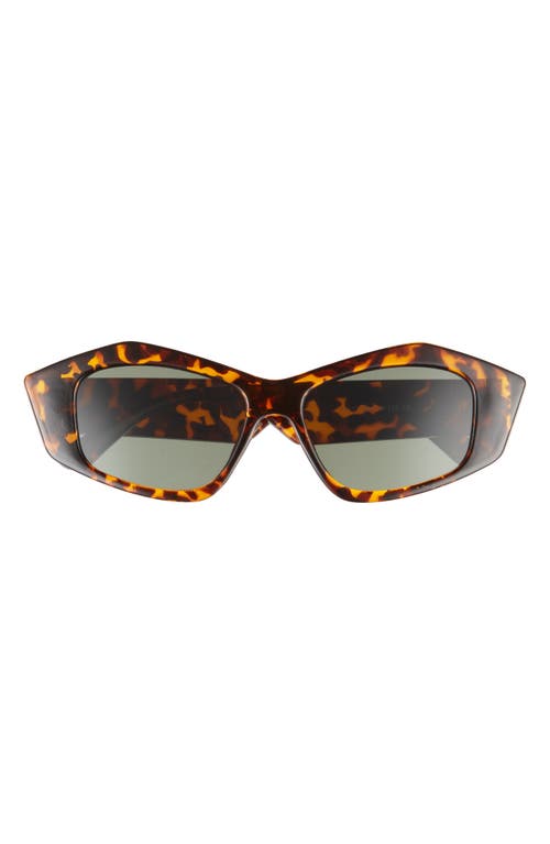 Zaria 55mm Geometric Sunglasses in Torte/Black