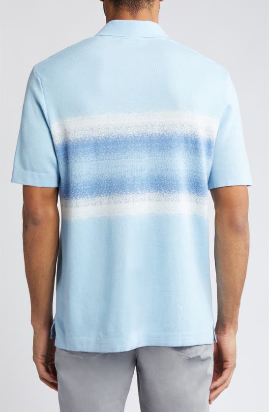 Shop Bugatchi Cotton & Silk Polo In Sky