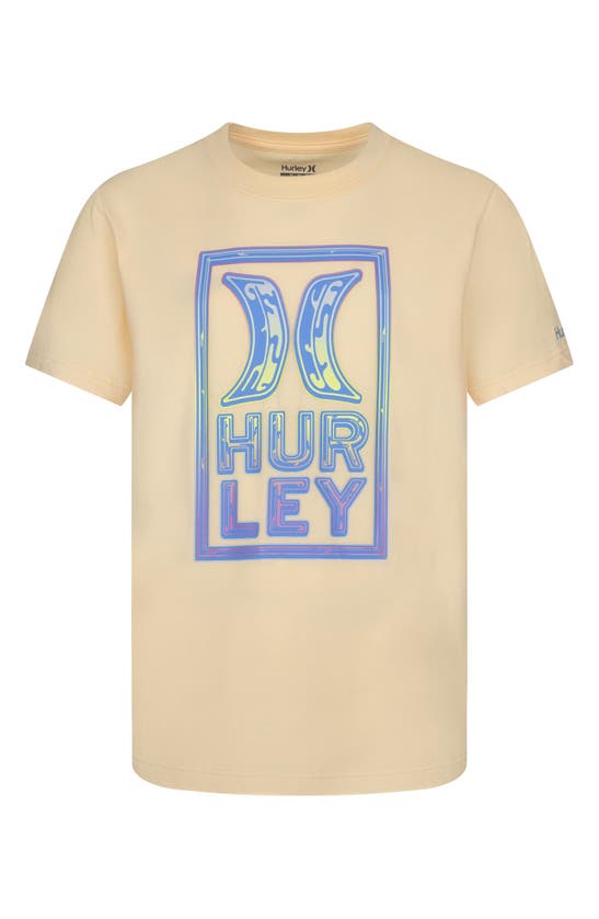 Hurley Kids' Techno Stack Graphic Tee In Melon Tint