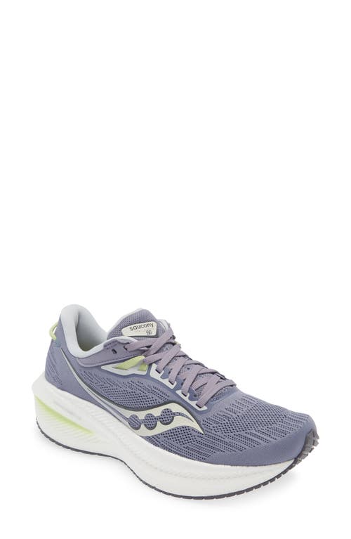 Shop Saucony Triumph 21 Running Sneaker In Iris/fern