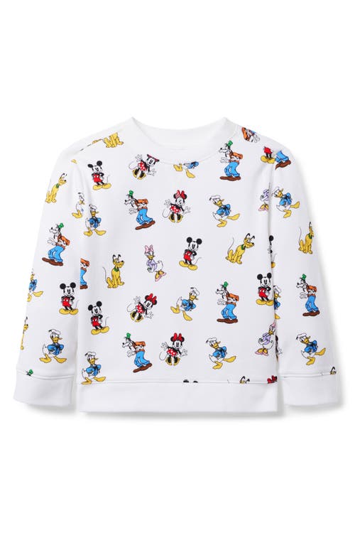 Janie and Jack x Disney Kids' Mickey & Friends French Terry Graphic Sweatshirt in White Multi at Nordstrom, Size 8