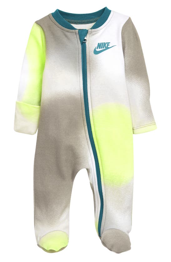 Nike Kids' Illuminate Tie Dye Fleece Footie In Khaki