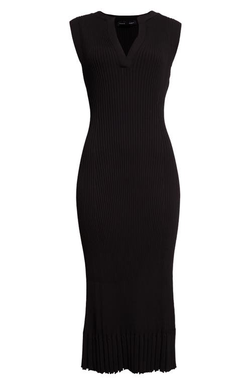 Shop Proenza Schouler Tatum Rib Crepe Midi Tank Dress In Black