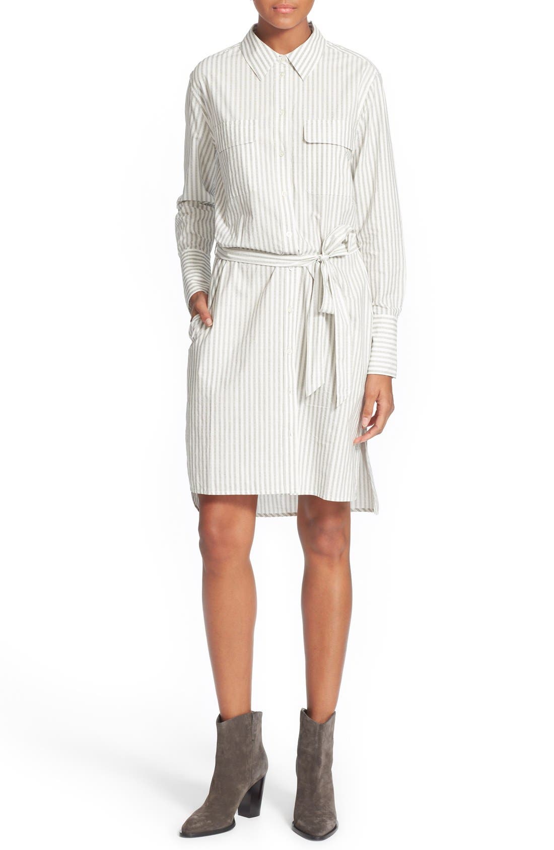 Equipment 'Delany' Stripe Belted Shirtdress (Nordstrom Exclusive