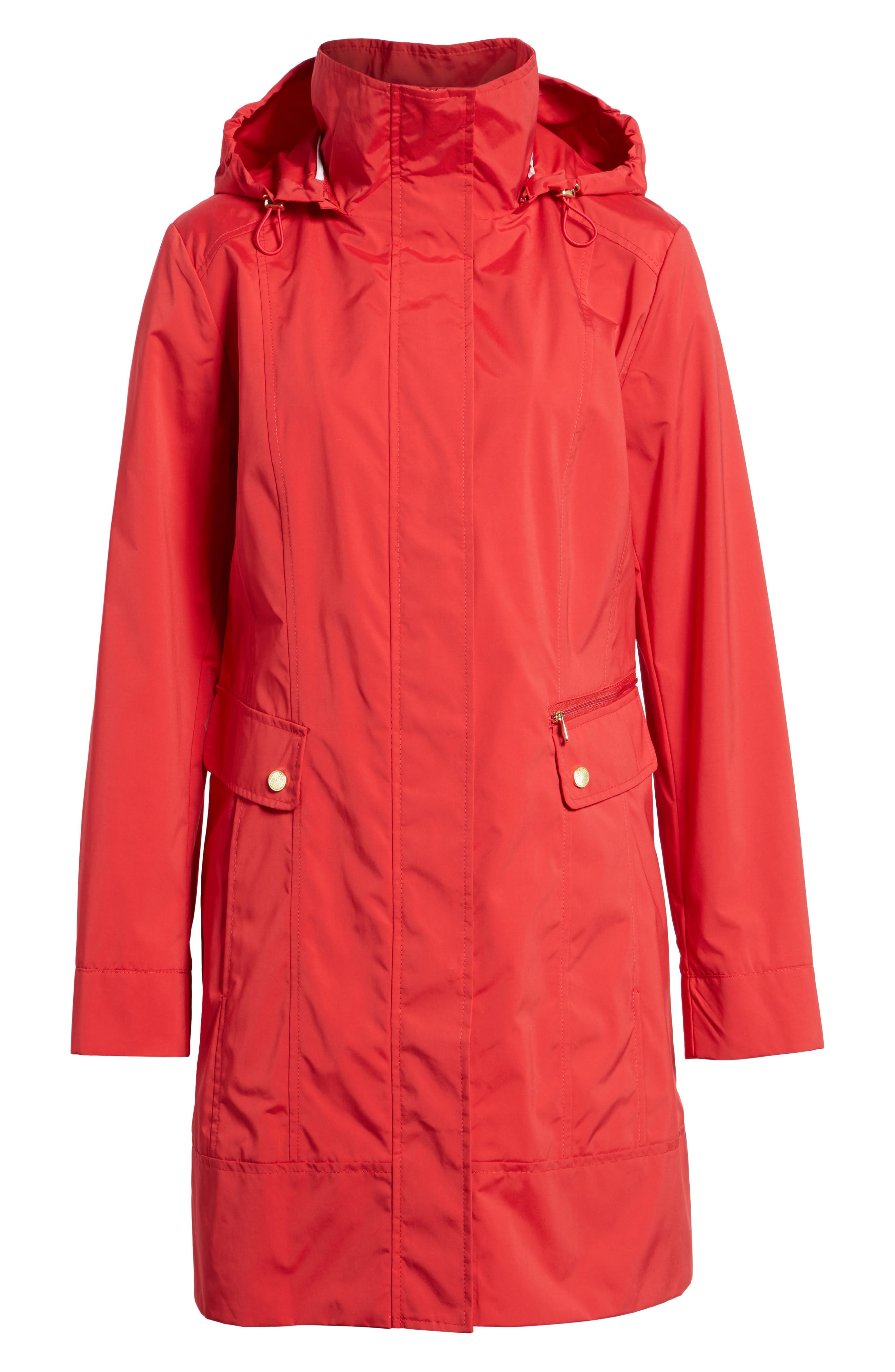 COLE HAAN SIGNATURE Back Bow Packable Hooded Raincoat Nordstrom Rack