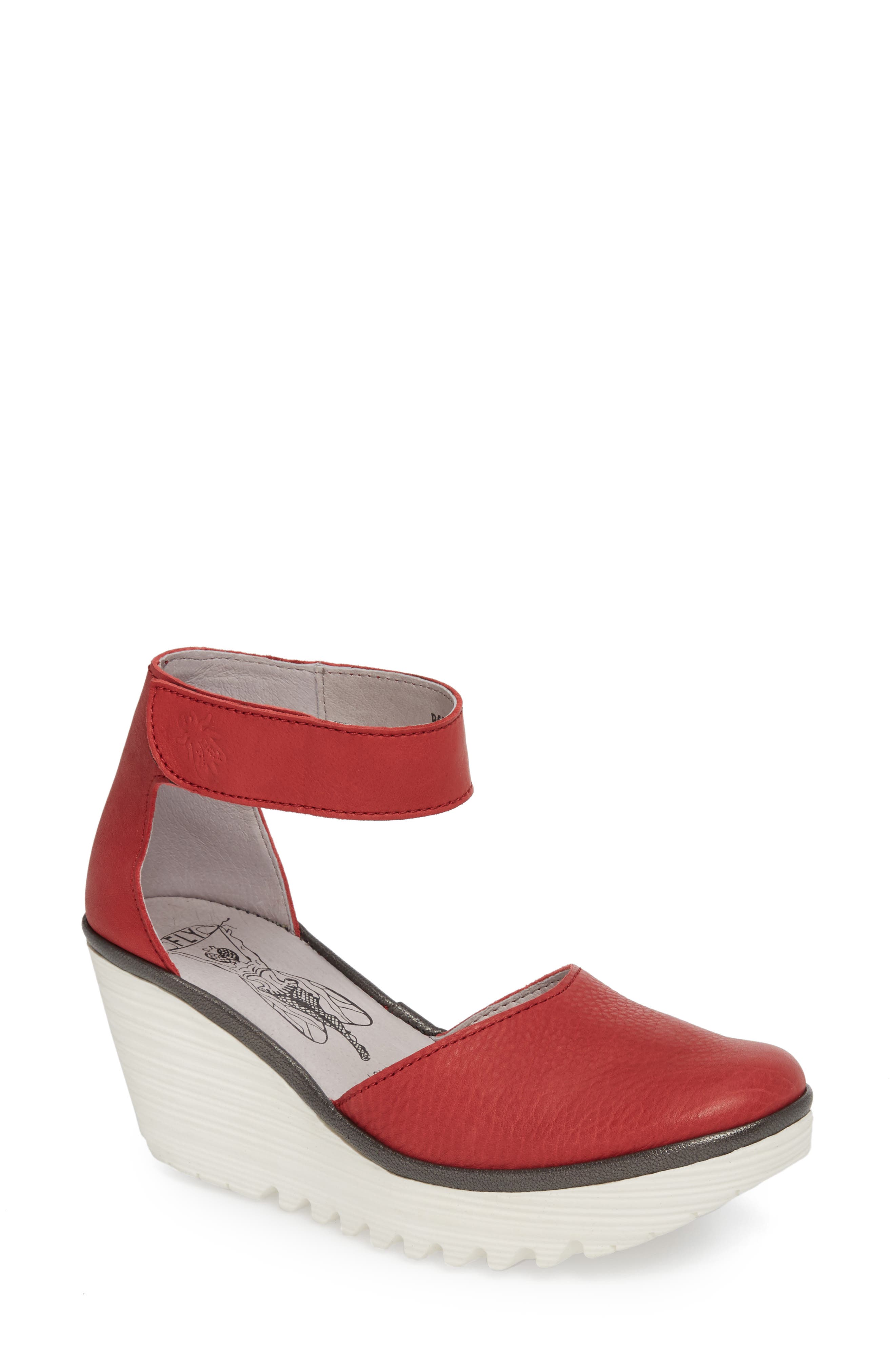 Fly London Yand Wedge Pump - Red