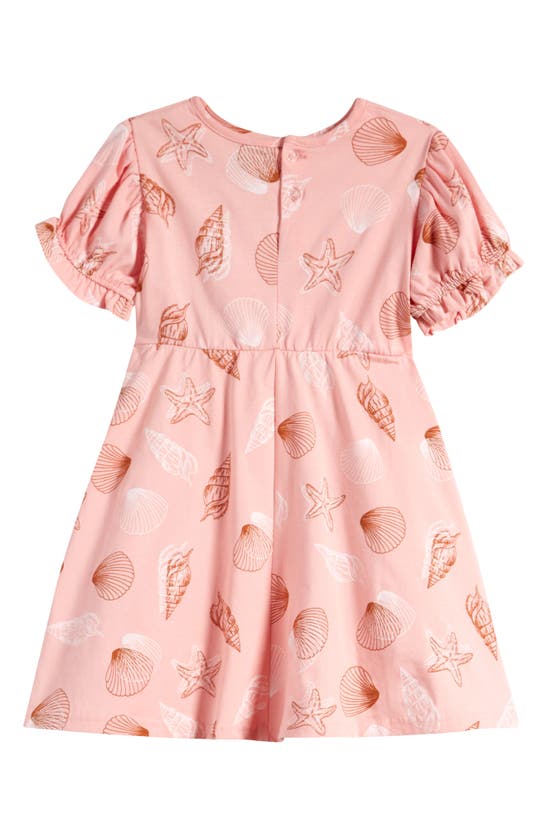 Shop Dot Australia Kids' Seashells Puff Sleeve Dress In Pink