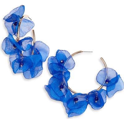 Stella + Ruby Chiffon Petal Hoop Earrings