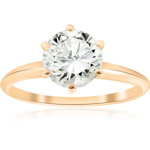 Bliss Diamond 14k Gold 1 1/2ct Round Solitaire Diamond Engagement Ring Lab Grown In 14k Yellow Gold