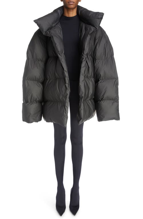 Balenciaga Oversize Wrap Puffer Jacket in Black at Nordstrom, Size 3