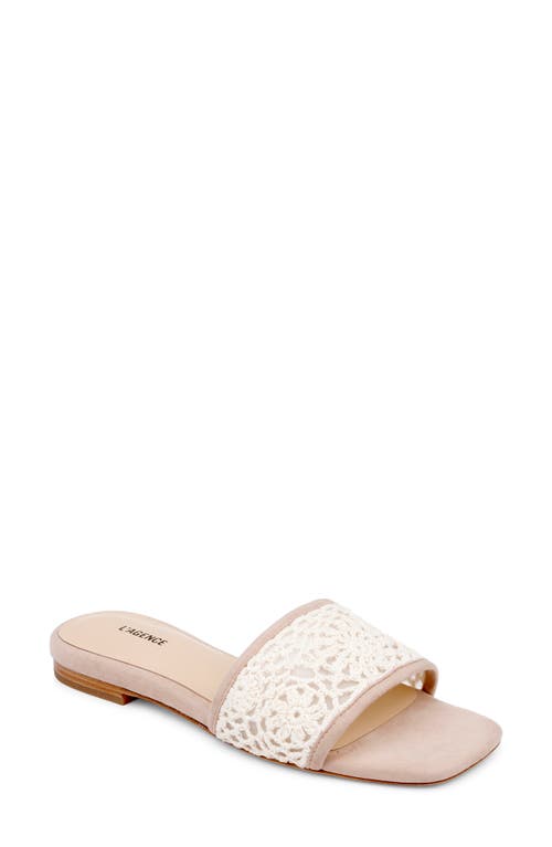 Shop L Agence L'agence Armelle Slide Sandal In Ecru/pecan