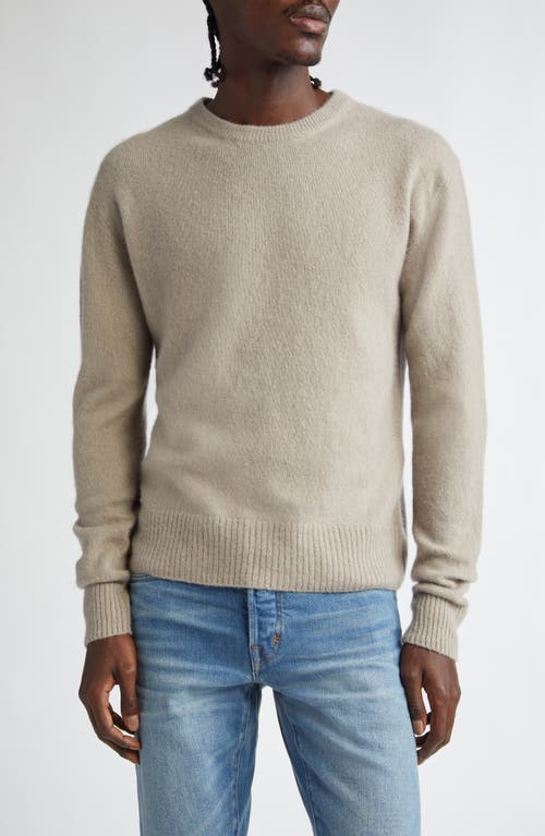 Tom Ford Relaxed Cashmere & Silk Sweater In Greige