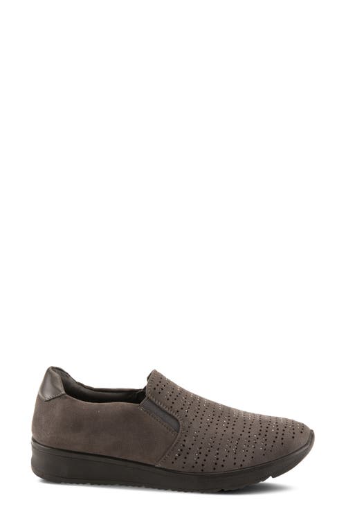 Shop Flexus By Spring Step Cone Flowerette Slip-on Sneaker In Grey