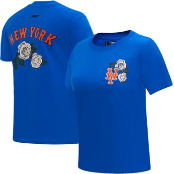 New York Mets Pro Standard Taping T-Shirt - Royal/Orange