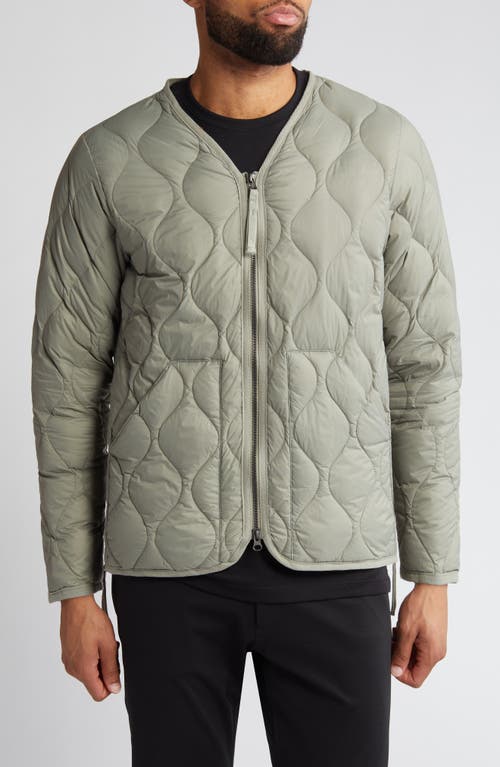 Military Quilted Packable Water Resistant 800 Fill Power Down Jacket in Dark Sage Green