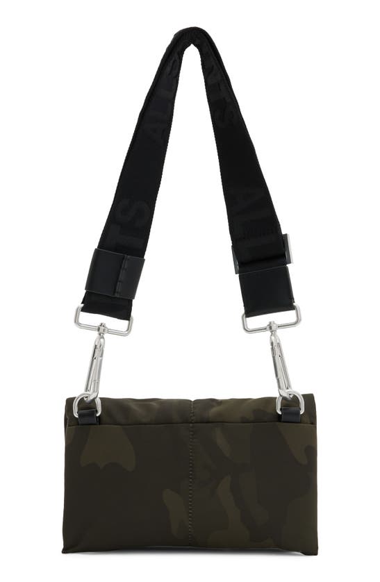 Shop Allsaints Ezra Crossbody Bag In Dark Camo Green