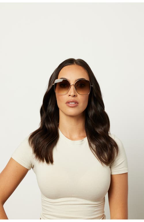 Shop Diff Iris 59mm Gradient Square Sunglasses In Gold/g15 Gradient