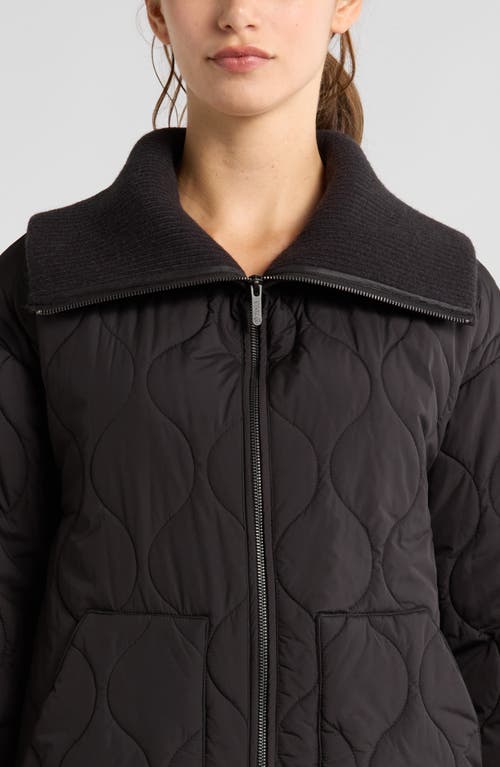 Zella Onion Quilted Jacket In Black
