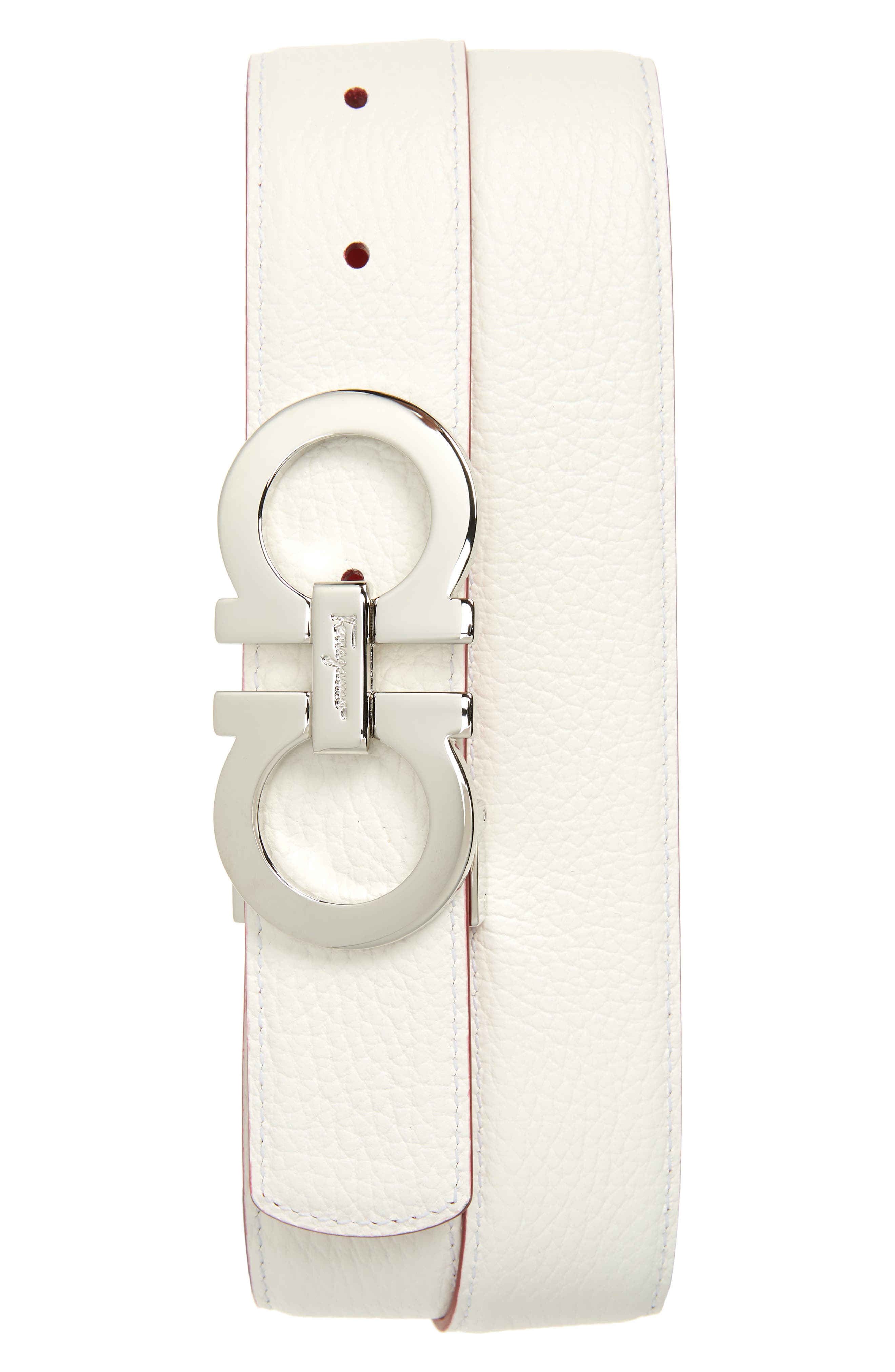 gancio reversible calfskin leather belt