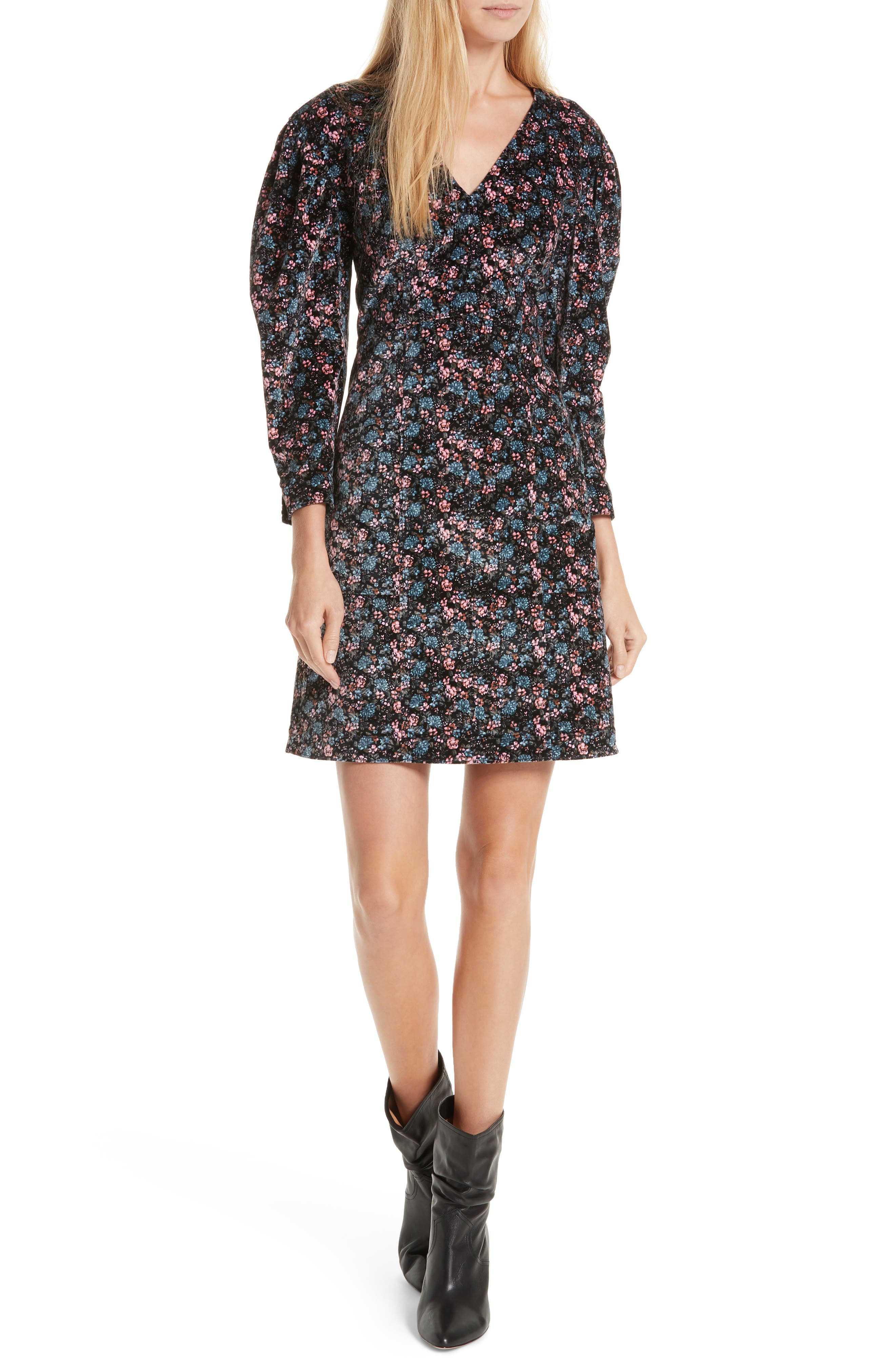 La Vie Rebecca Taylor Lisette Velveteen Dress