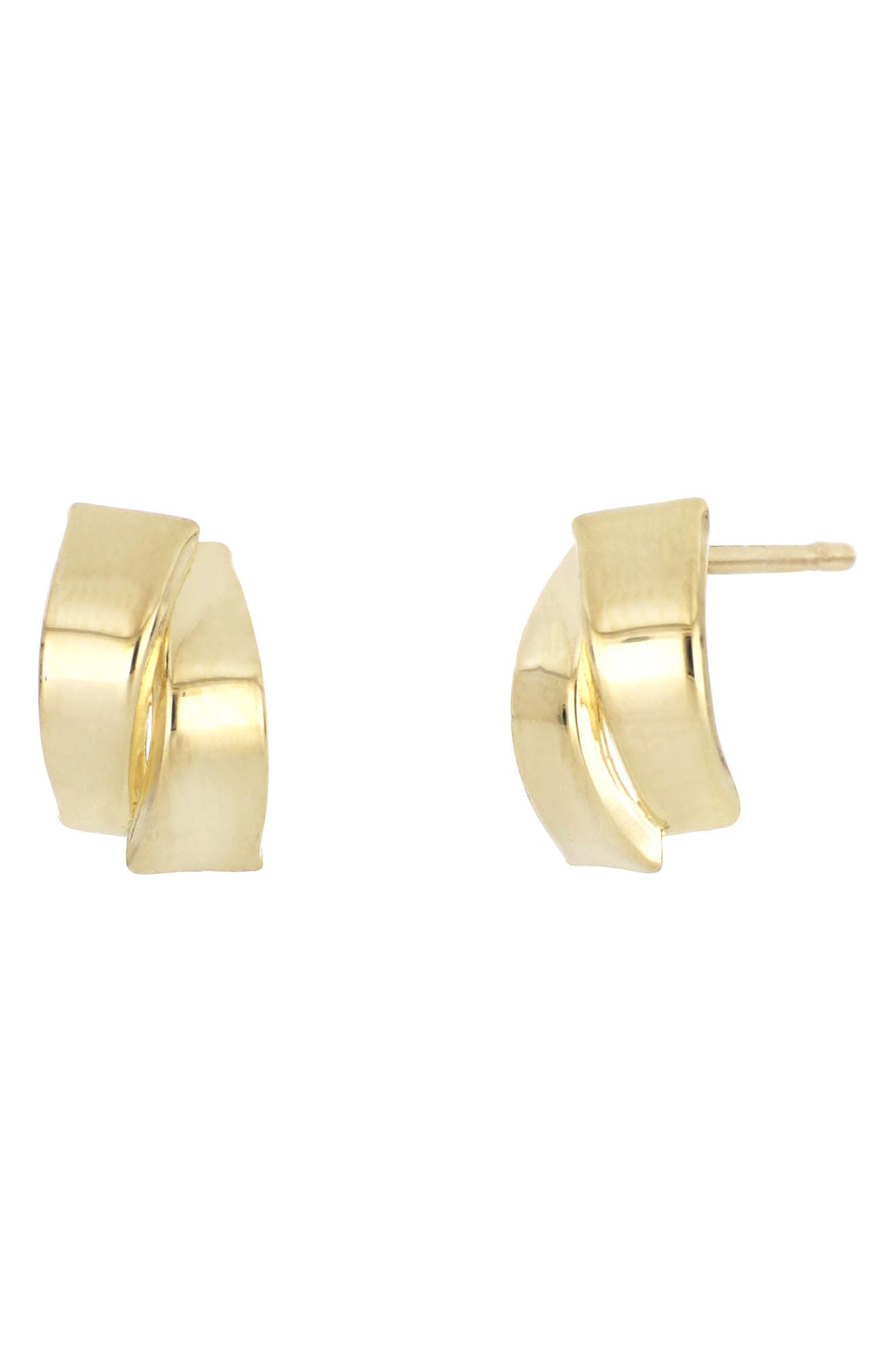 curved huggie earrings