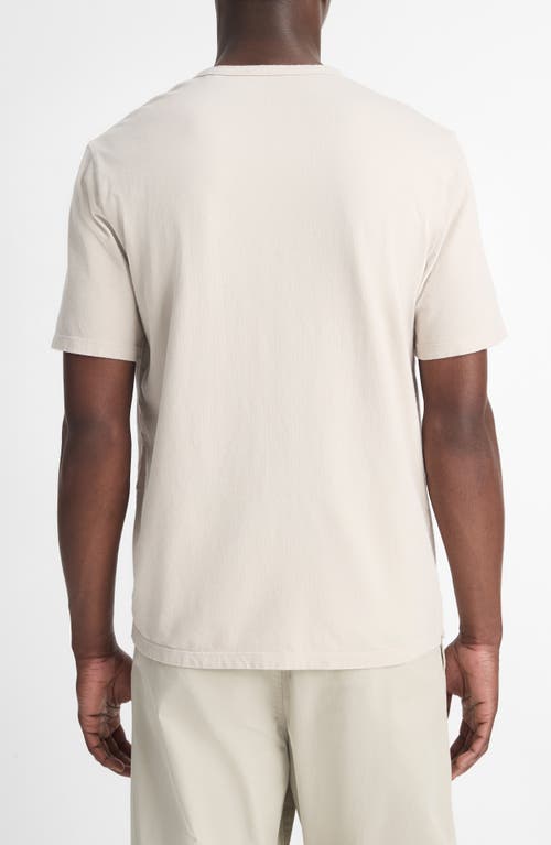 Shop Vince Garment Dyed Short Sleeve Henley In Washed Soft Clay