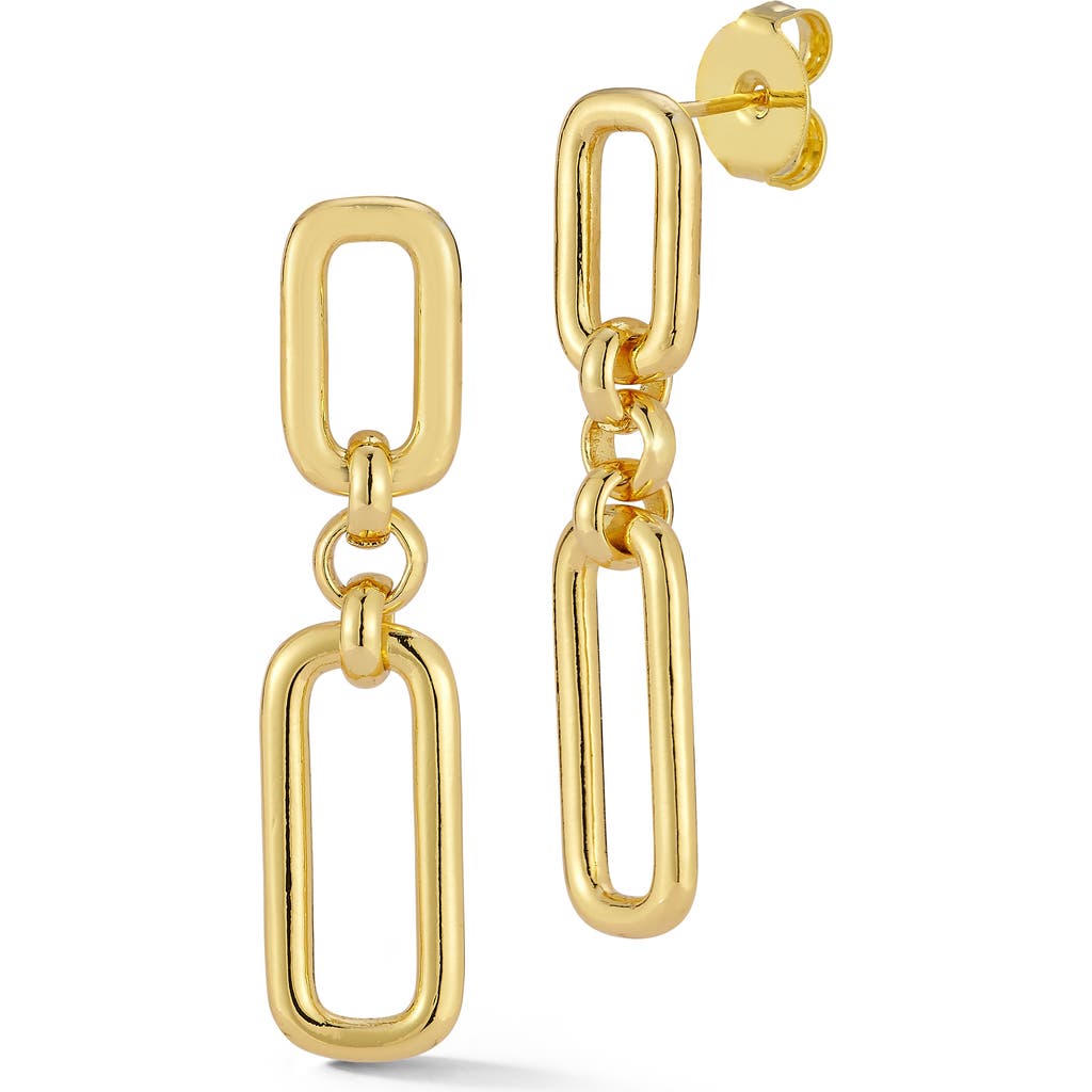 Chloe & Madison Chloe And Madison Oval Link Drop Earrings In Gold