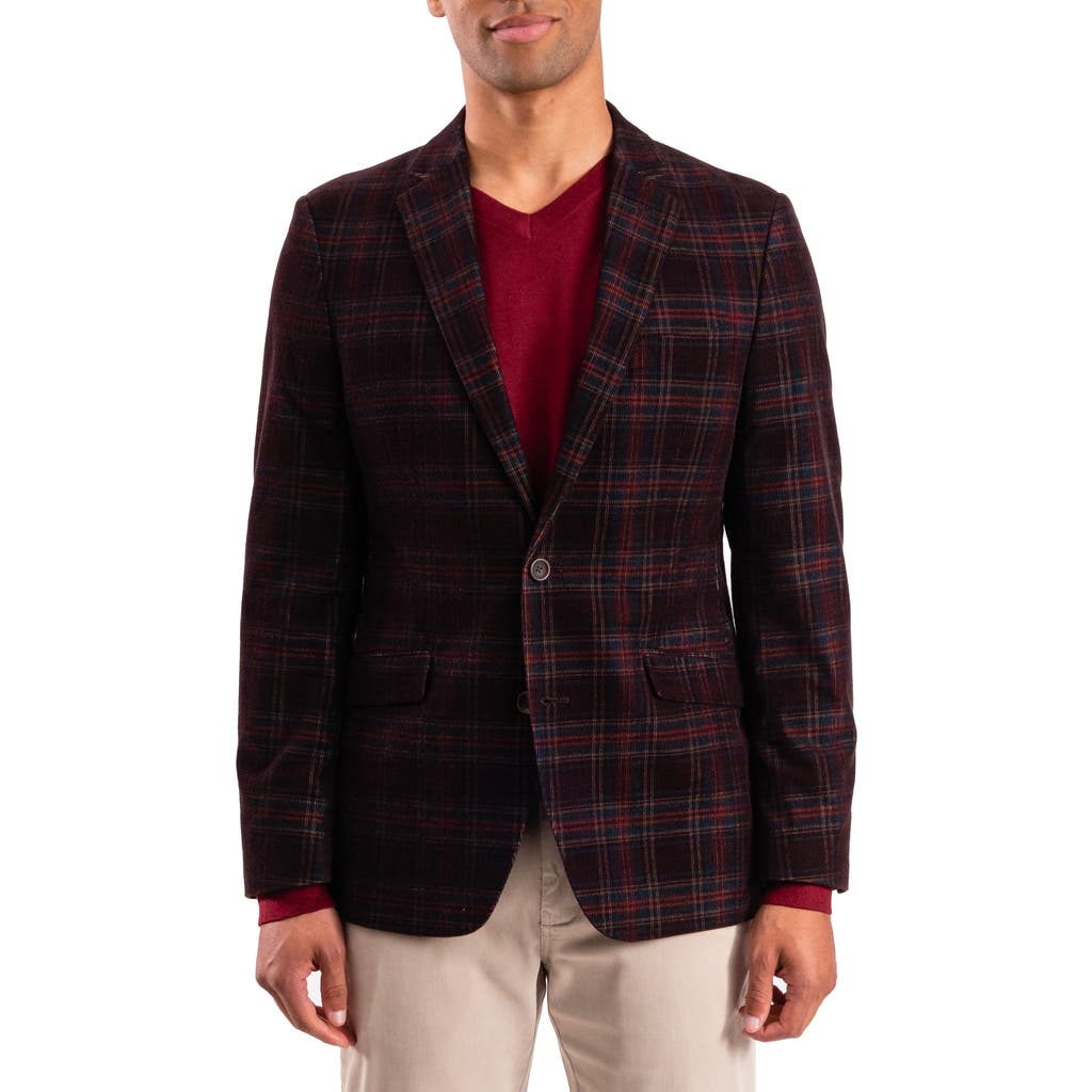 Savile Row Co Brown Plaid Corduroy Sport Coat In Brown