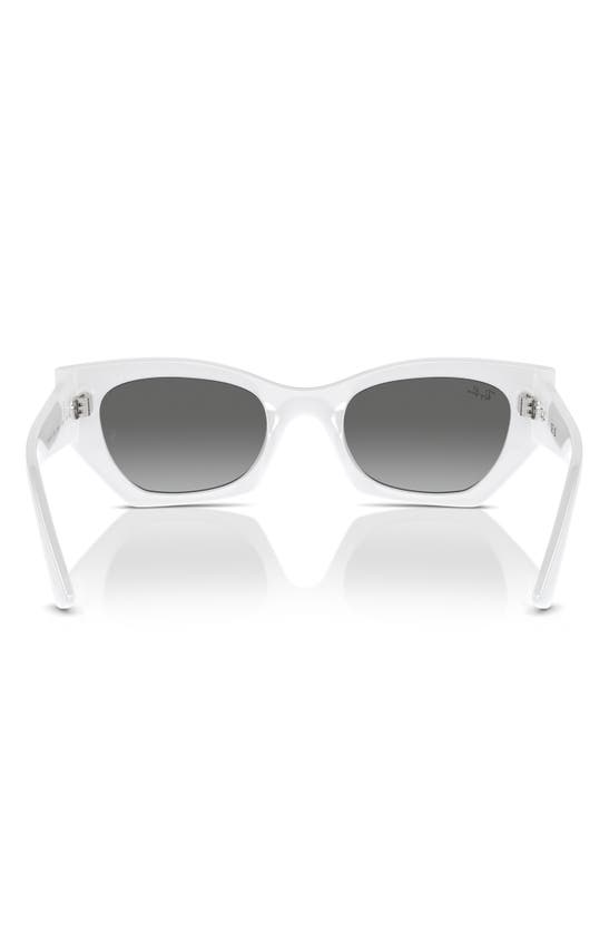 Shop Ray Ban Zena 52mm Geometric Sunglasses In Grey Flash
