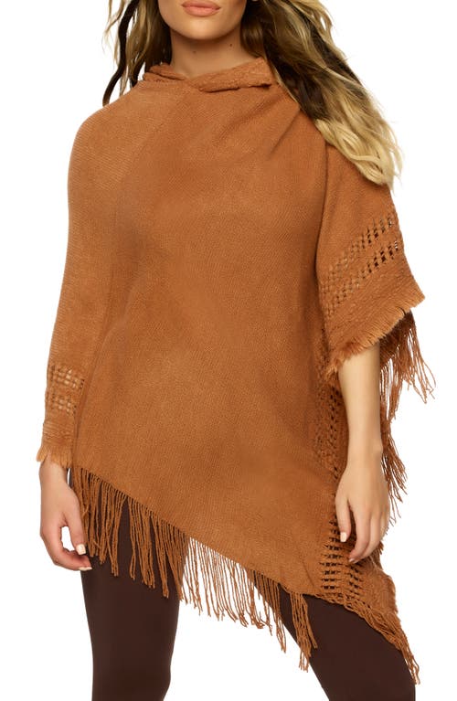 Felina Reyes Hooded Poncho in Butterscotch