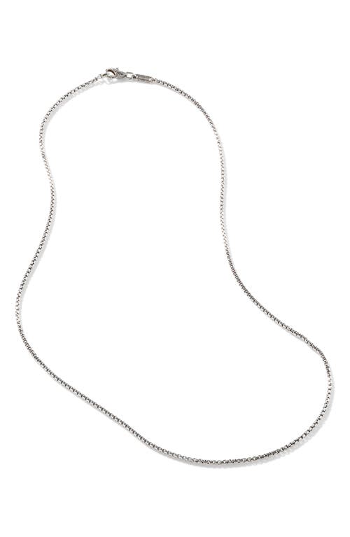 John Hardy Box Chain Necklace in Silver at Nordstrom, Size 20