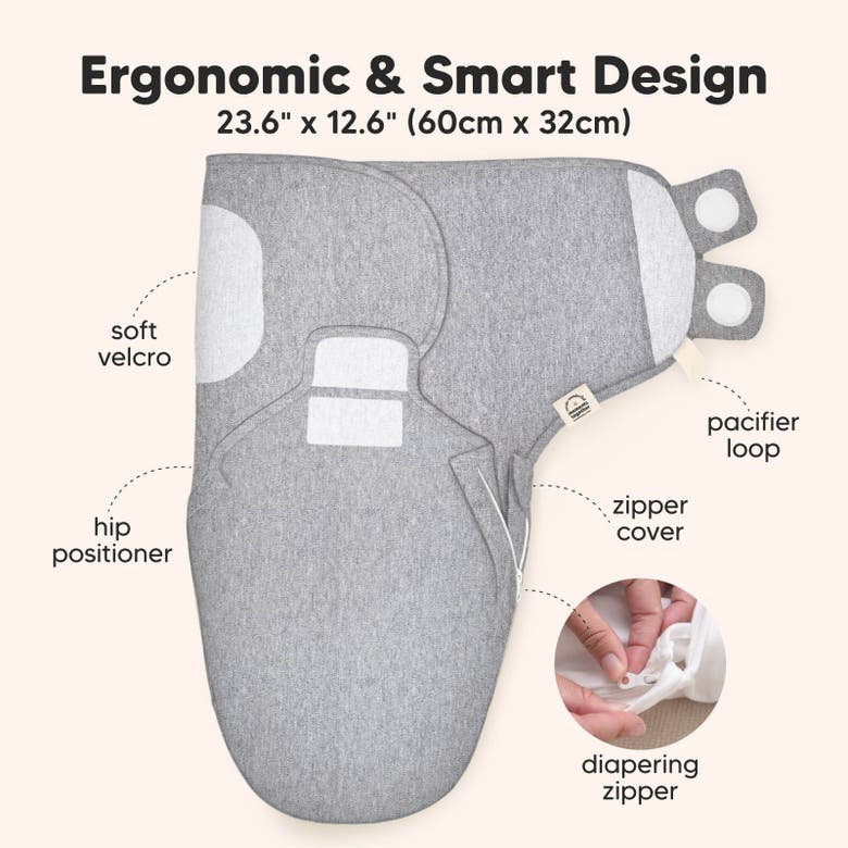 Keababies 3-pack Soothe Zippy Swaddle Wrap In Cloud