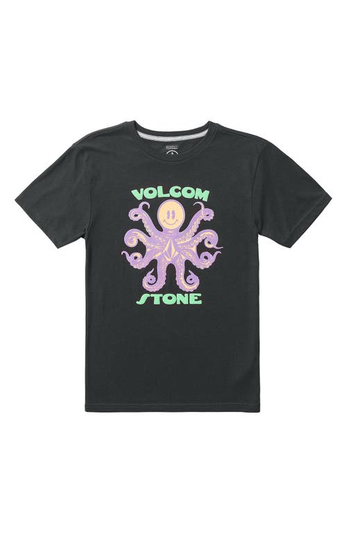 Volcom Kids' Octoparty Graphic T-shirt & Pants Set In Washed Black Heather