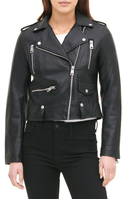 Levi's® Faux Leather Moto Jacket In Black