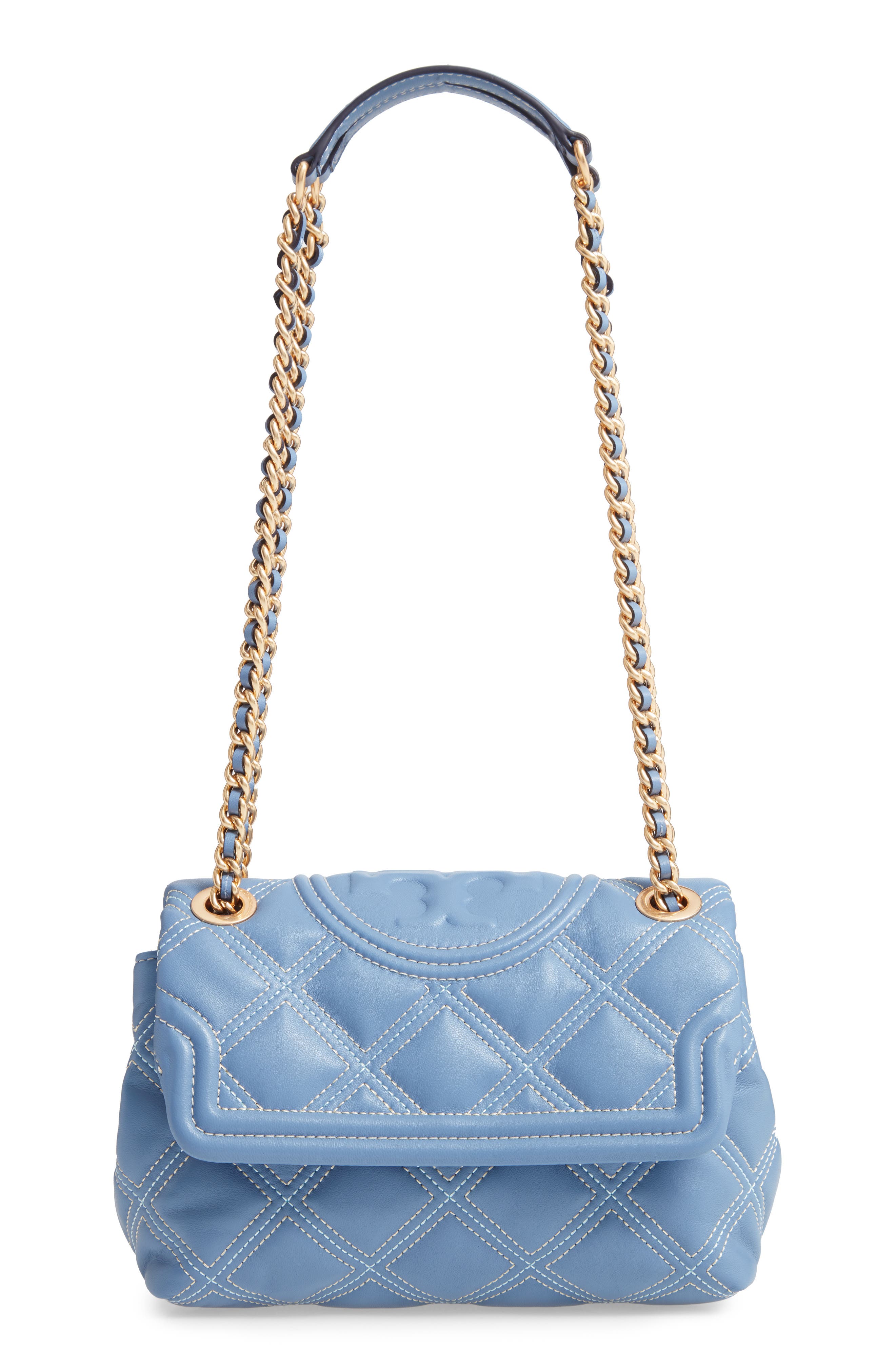 tory burch blue shoulder bag