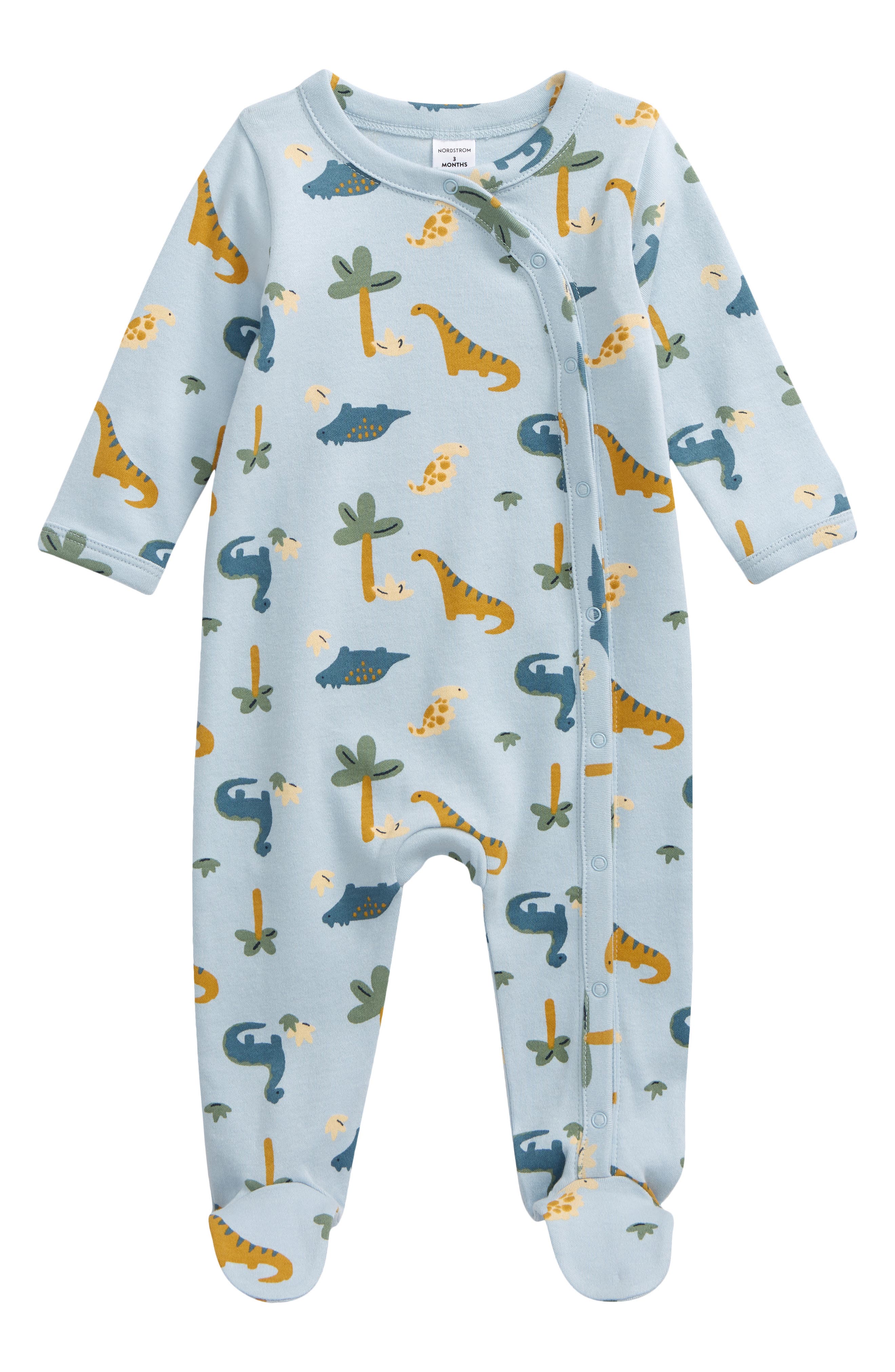 Nordstrom Baby Clothing Outfit Sets Bodysuits & All-In-Ones First Class Organic Cotton Footie in Blue at Nordstrom 