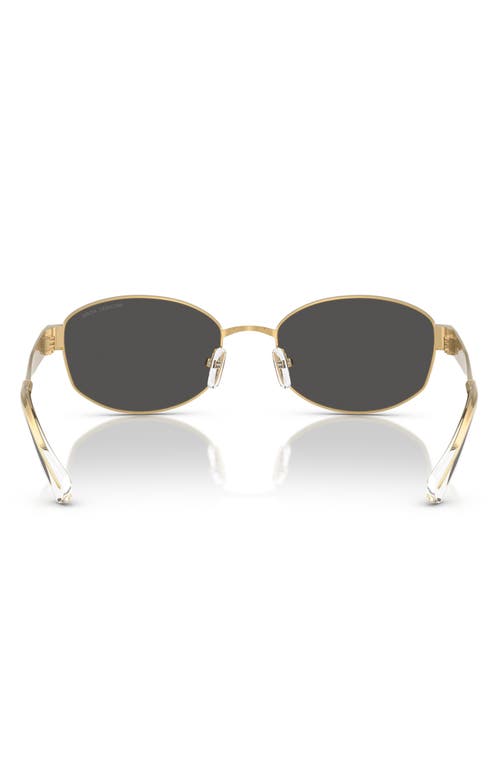 Michael Kors 56mm Oval Sunglasses In Dark Grey/gold
