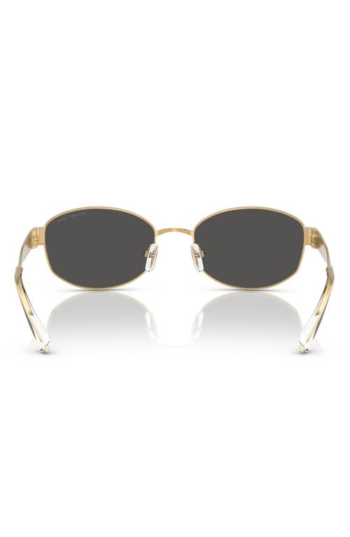 Shop Michael Kors 56mm Oval Sunglasses In Dark Grey/gold