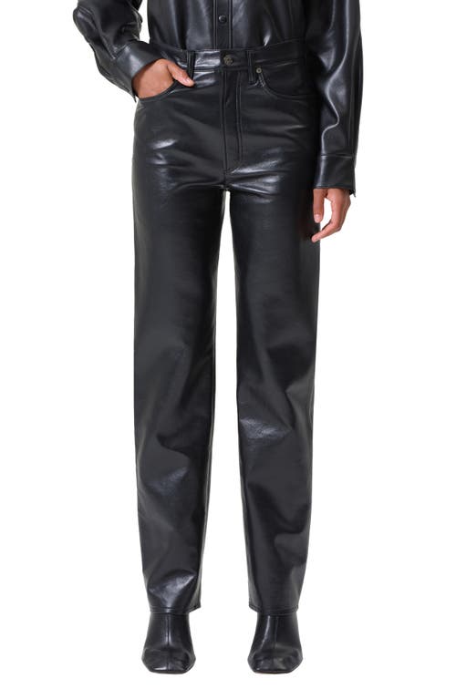Agolde Lyle Recycled Leather Straight Leg Jeans In Detox