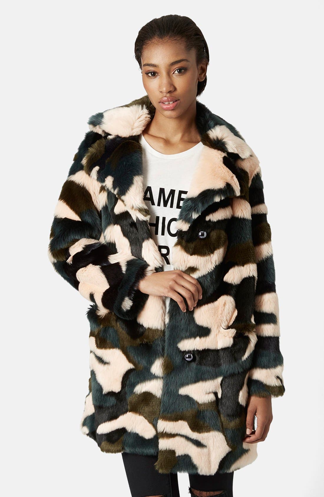 Faux Fur Boyfriend Coat Nordstrom