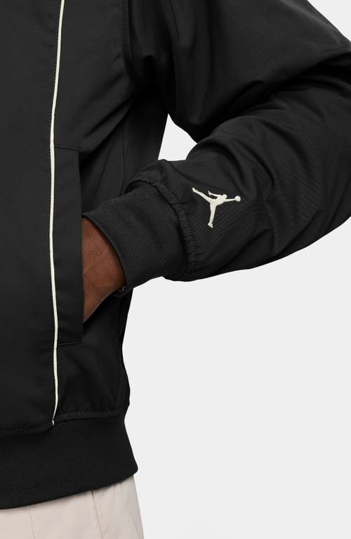 Shop Jordan Mvp Water Repellent Jacket In Black/sail