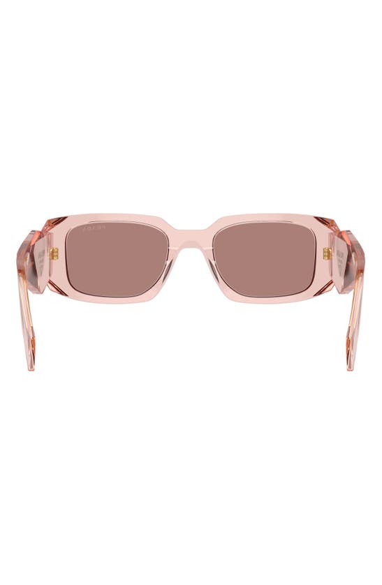 Prada 51mm Rectangular Sunglasses In Lite Brown