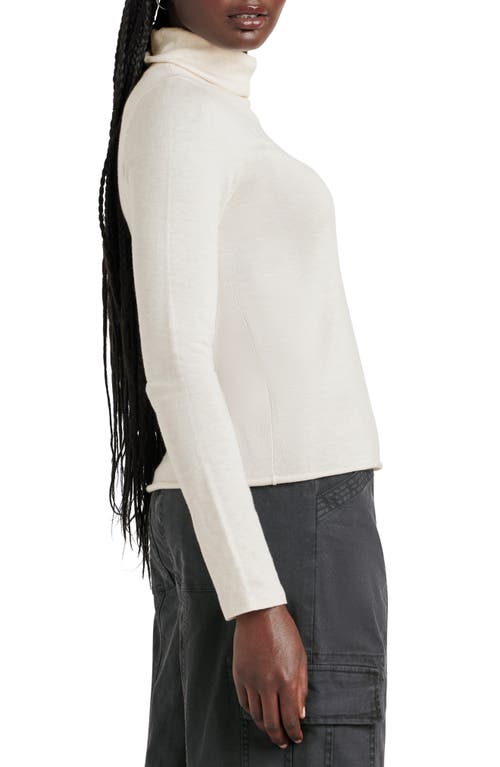 Splendid Greyson Cotton Blend Turtleneck Sweater In Paper