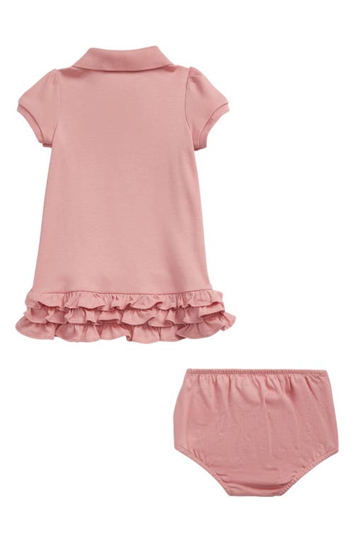 Shop Ralph Lauren Ruffle Polo Dress & Bloomers In Tickled Pink