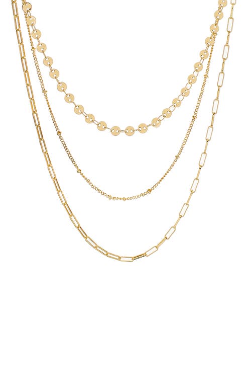 Panacea Triple Layer Chain Necklace in Gold at Nordstrom