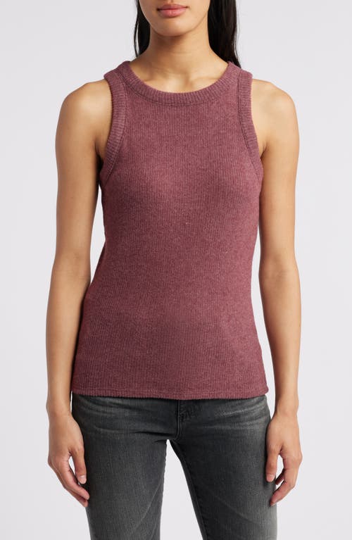 Loveappella Rib Tank & Shrug Set In Wine