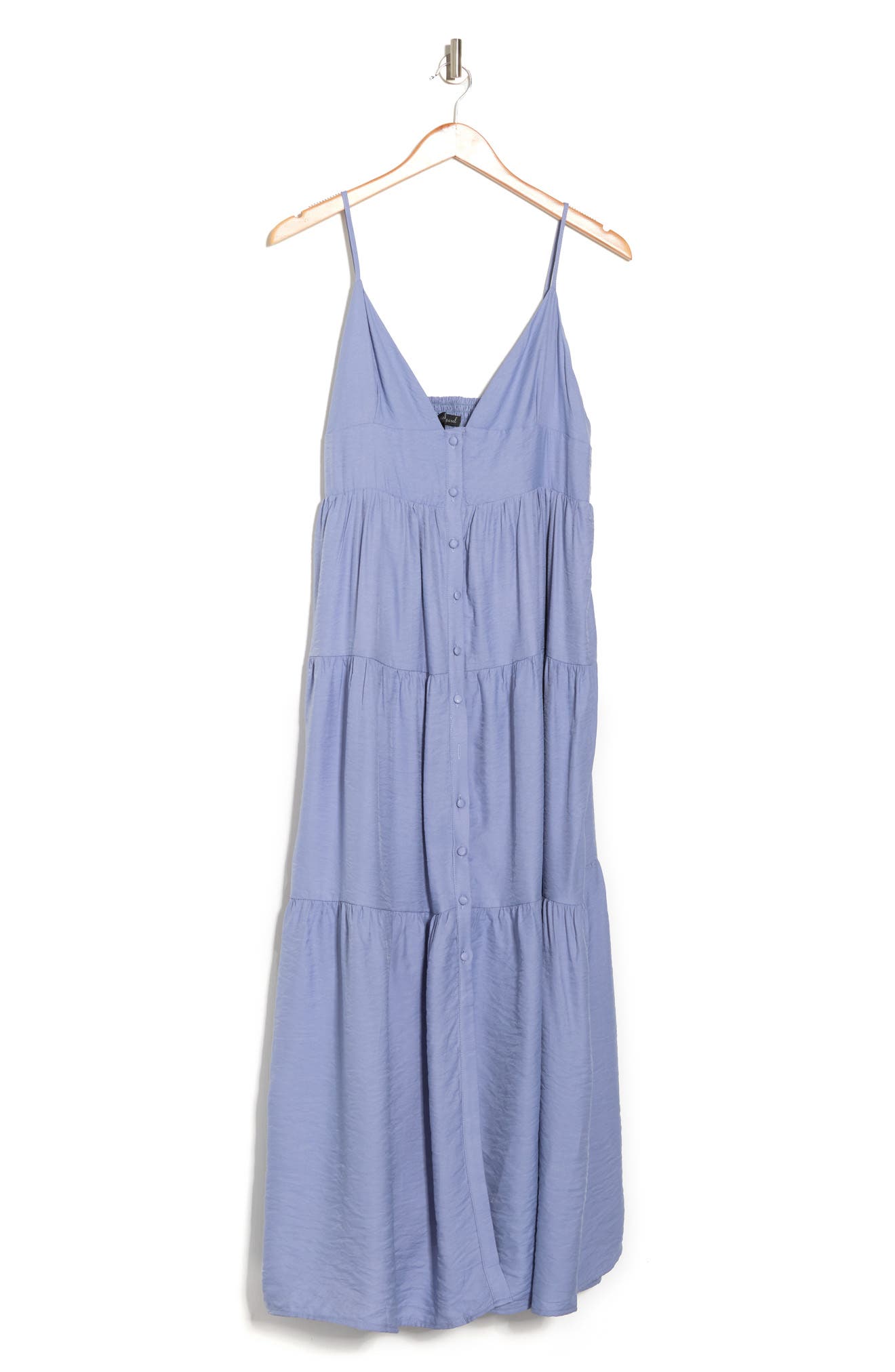 chambray spaghetti strap dress