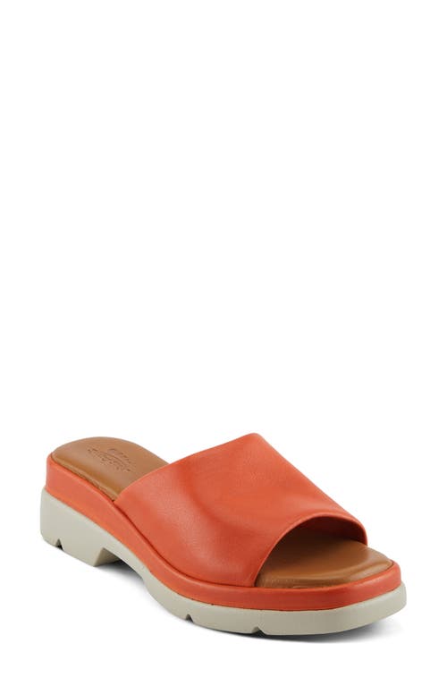 Spring Step Fire Island Platform Slide Sandal In Mango