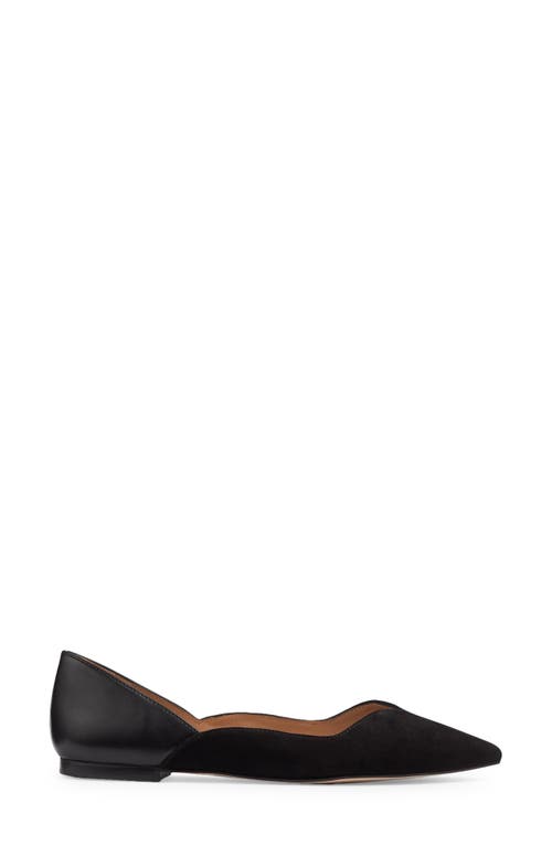 Shop Lk Bennett Iris Pointed Toe Flat In Black