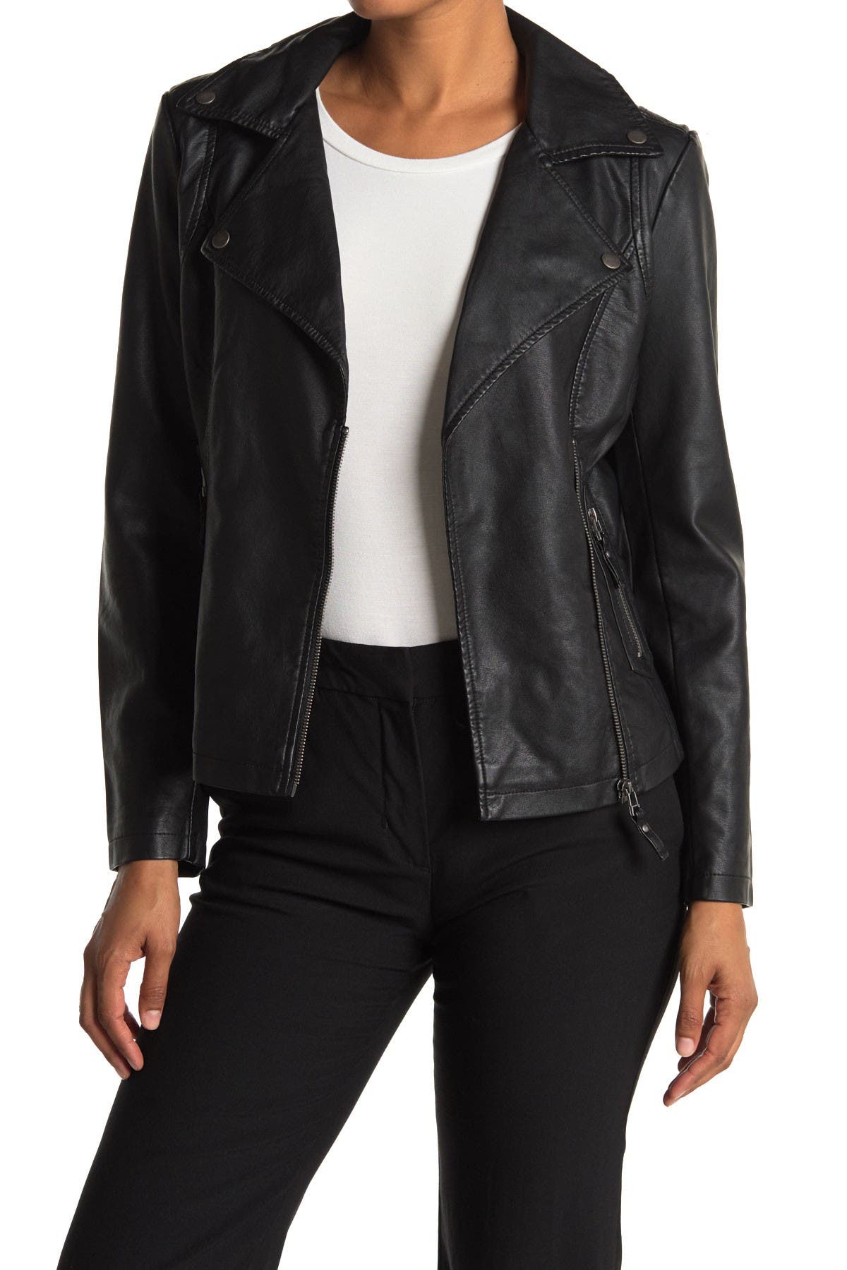 max studio faux leather jacket